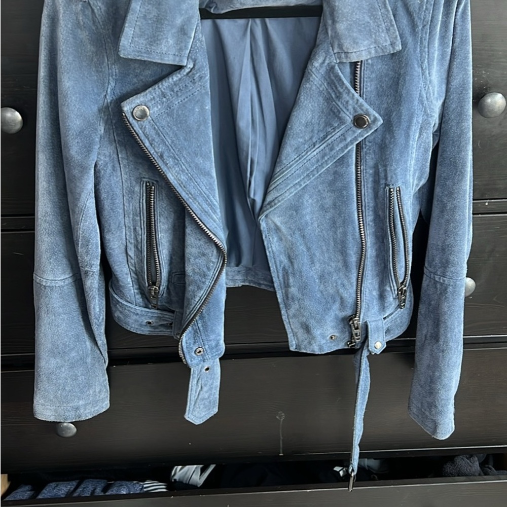 Blue Suede Women's Jacket